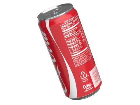 Coca Cola Drink Can Sleek 270 ml 05 Modelo 3D