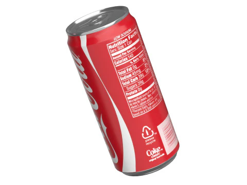 Coca Cola Drink Can Sleek 270 ml 05 3D Model