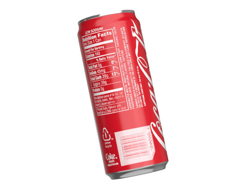 Coca Cola Drink Can Sleek 310ml 06 Modelo 3D
