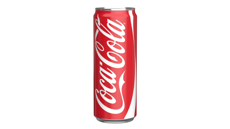Coca Cola Drink Can Sleek 330ml 07 Model 3D .c4d .max .obj .3ds .fbx .stl .blend 