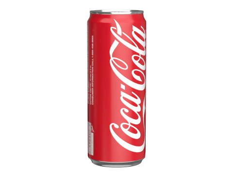 Coca Cola Drink Can Sleek 330ml 07 Model 3D