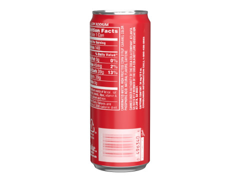 Coca Cola Drink Can Sleek 330ml 07 Model 3D