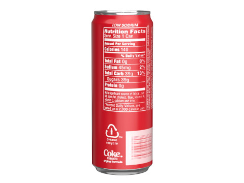 Coca Cola Drink Can Sleek 330ml 07 Model 3D
