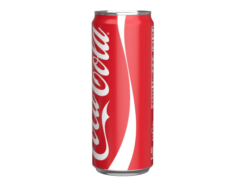 Coca Cola Drink Can Sleek 330ml 07 Model 3D