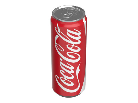 Coca Cola Drink Can Sleek 330ml 07 Model 3D