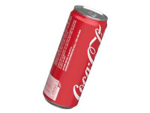 Coca Cola Drink Can Sleek 330ml 07 Model 3D