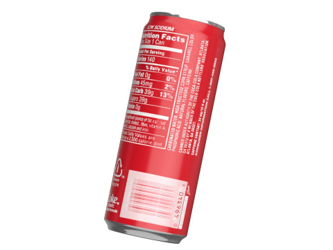 Coca Cola Drink Can Sleek 330ml 07 Model 3D