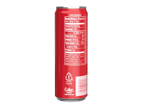 Coca Cola Drink Can Sleek 355ml 08 Modelo 3D