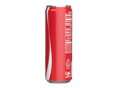Coca Cola Drink Can Sleek 355ml 08 Modelo 3D