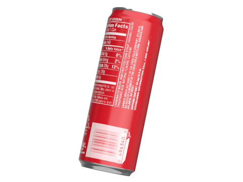 Coca Cola Drink Can Sleek 355ml 08 Modelo 3D