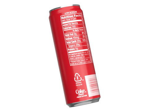 Coca Cola Drink Can Sleek 355ml 08 Modelo 3D