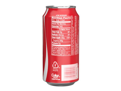 Coca Cola Drink Can 375 ml 12 3D Model