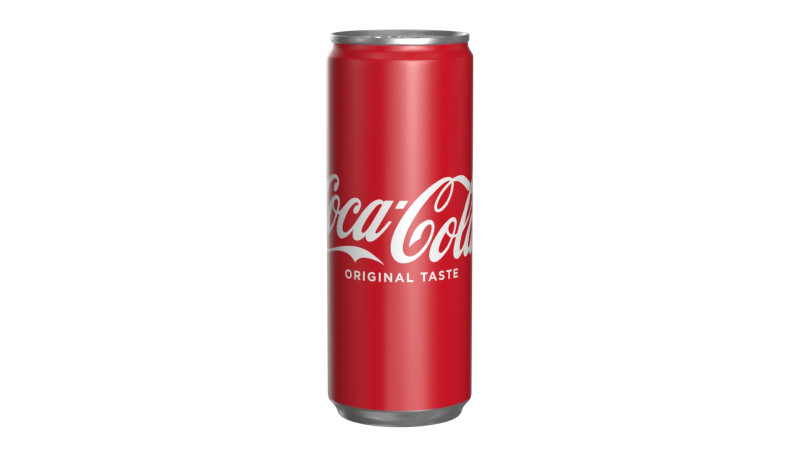 Coca Cola Drink Can Slim 250 ml 15 3D Model .c4d .max .obj .3ds .fbx .stl .blend 