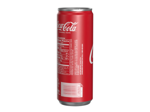 Coca Cola Drink Can Slim 250 ml 15 3D Model