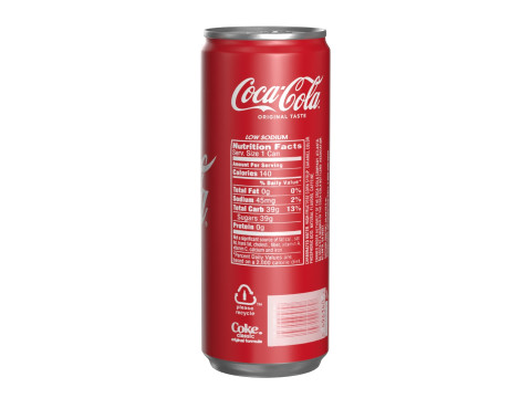 Coca Cola Drink Can Slim 250 ml 15 3D Model