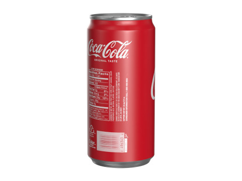 Coca Cola Drink Can Sleek 250ml 17 3D Model