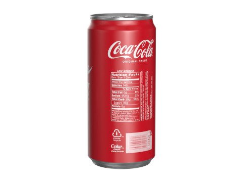 Coca Cola Drink Can Sleek 250ml 17 3D Model