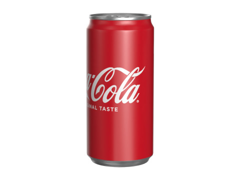 Coca Cola Drink Can Sleek 250ml 17 3D Model
