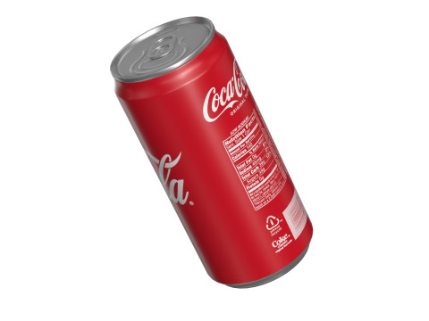 Coca Cola Drink Can Sleek 250ml 17 3D Model