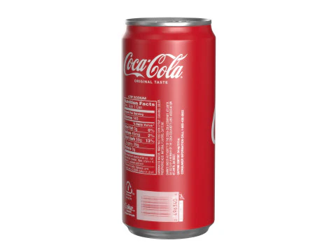 Coca Cola Drink Can Sleek 270 ml 18 3D Model