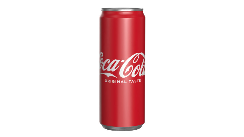 Coca Cola Drink Can Sleek 330ml 20 3D Model .c4d .max .obj .3ds .fbx .stl .blend 