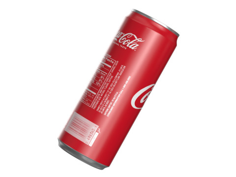 Coca Cola Drink Can Sleek 330ml 20 3D Model