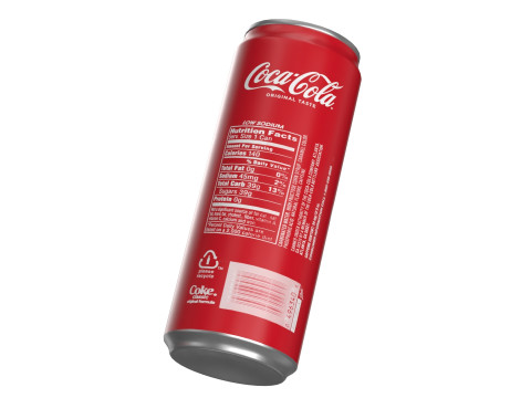 Coca Cola Drink Can Sleek 330ml 20 3D Model