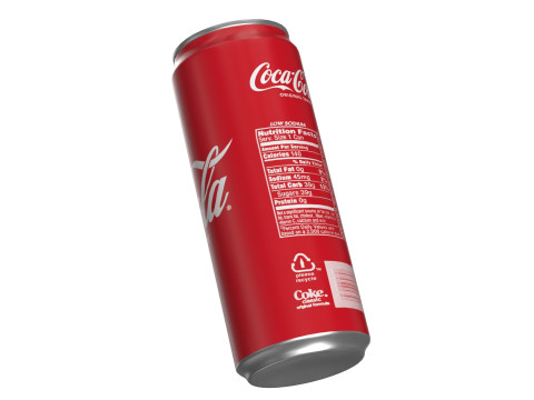 Coca Cola Drink Can Sleek 330ml 20 3D Model