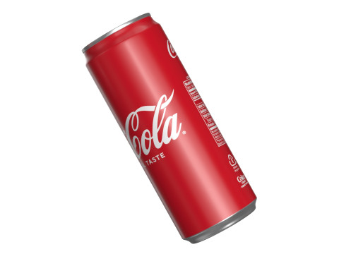 Coca Cola Drink Can Sleek 330ml 20 3D Model