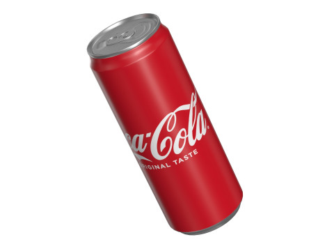 Coca Cola Drink Can Sleek 330ml 20 3D Model