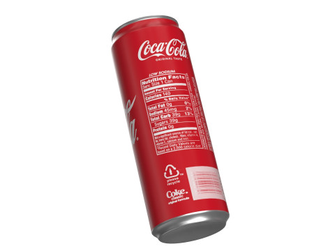 Coca Cola Drink Can Sleek 355ml 21 3Dモデル