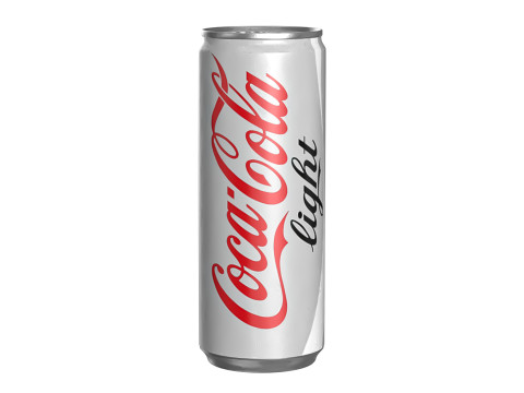 Coca Cola Light Drink Can Slim 250ml 02 3D Model