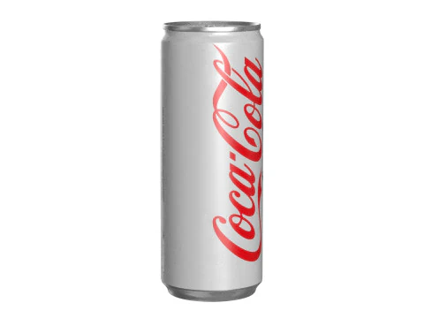 Coca Cola Light Drink Can Slim 250ml 02 3D Model