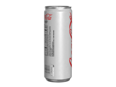 Coca Cola Light Drink Can Slim 250ml 02 3D Model