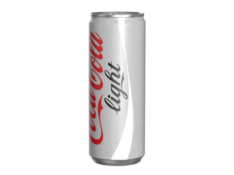 Coca Cola Light Drink Can Slim 250ml 02 3D Model