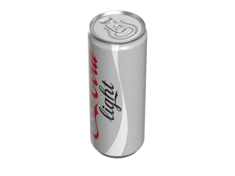 Coca Cola Light Drink Can Slim 250ml 02 3D Model