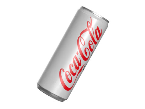 Coca Cola Light Drink Can Slim 250ml 02 3D Model