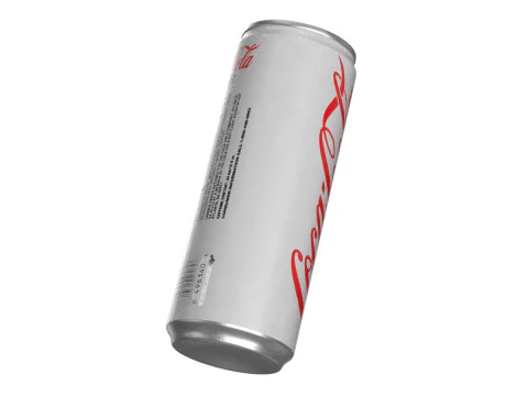 Coca Cola Light Drink Can Slim 250ml 02 3D Model