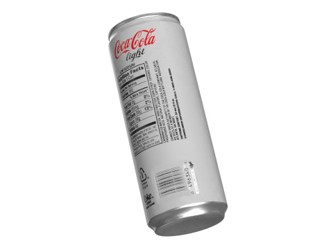Coca Cola Light Drink Can Slim 250ml 02 3D Model