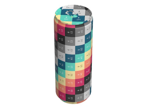 Coca Cola Light Drink Can Slim 250ml 02 3D Model