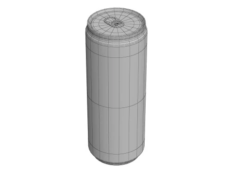 Coca Cola Light Drink Can Slim 250ml 02 3D Model