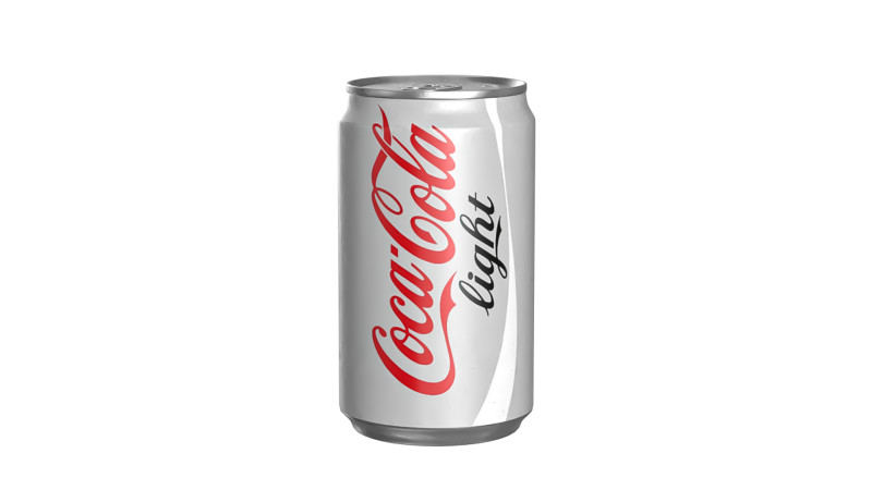 Coca Cola Light Drink Can Sleek 200ml 03 3D Model .c4d .max .obj .3ds .fbx .stl .blend 