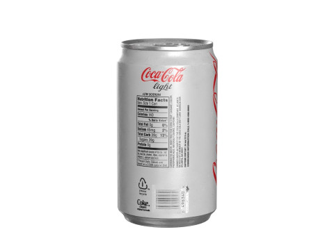 Coca Cola Light Drink Can Sleek 200ml 03 3D Model