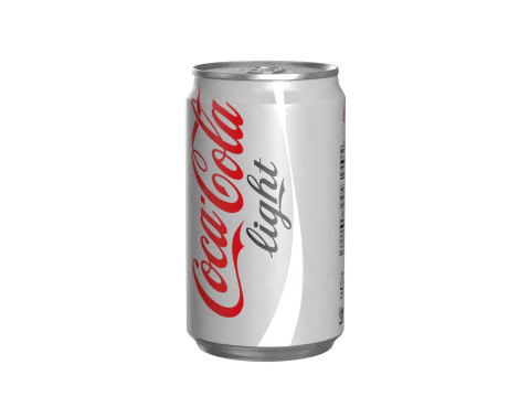 Coca Cola Light Drink Can Sleek 200ml 03 3D Model