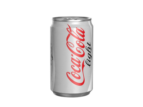 Coca Cola Light Drink Can Sleek 200ml 03 3D Model