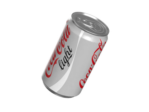 Coca Cola Light Drink Can Sleek 200ml 03 3D Model
