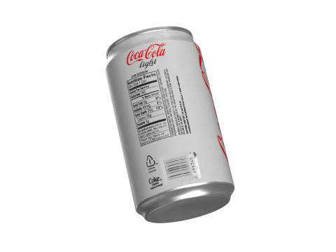 Coca Cola Light Drink Can Sleek 200ml 03 3D Model