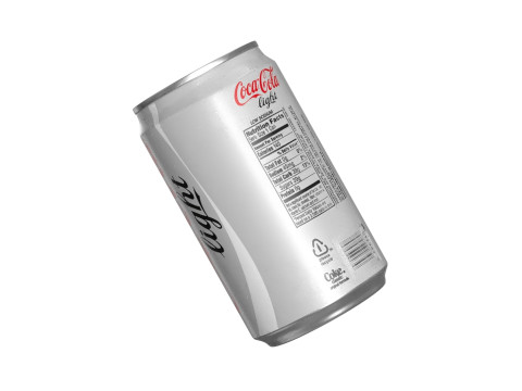 Coca Cola Light Drink Can Sleek 200ml 03 3D Model