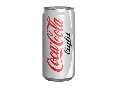Coca Cola Light Drink Can Sleek 250ml 04 3Dモデル