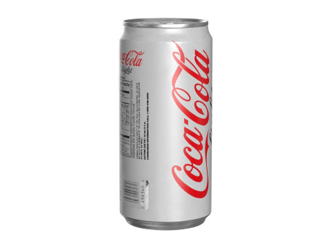 Coca Cola Light Drink Can Sleek 250ml 04 3D Model